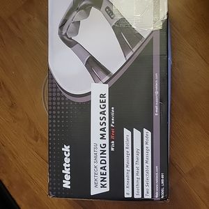 NEKTECK Shiatsu back neck massager adjustable heat deep tissue kneading New…